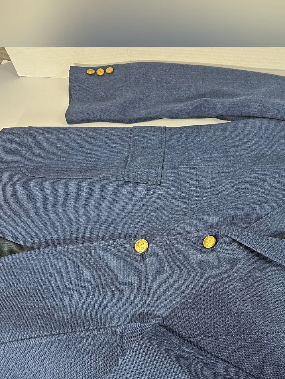 STAFFORD Navy Blue Men's Two-Button Blazer